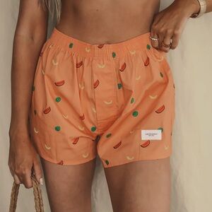 NWT CURATED BASICS FUN IN THE SUN☀️PATTERNED FASHION BOXERS-FRUITS🍉🍌🥝,S,BNWT